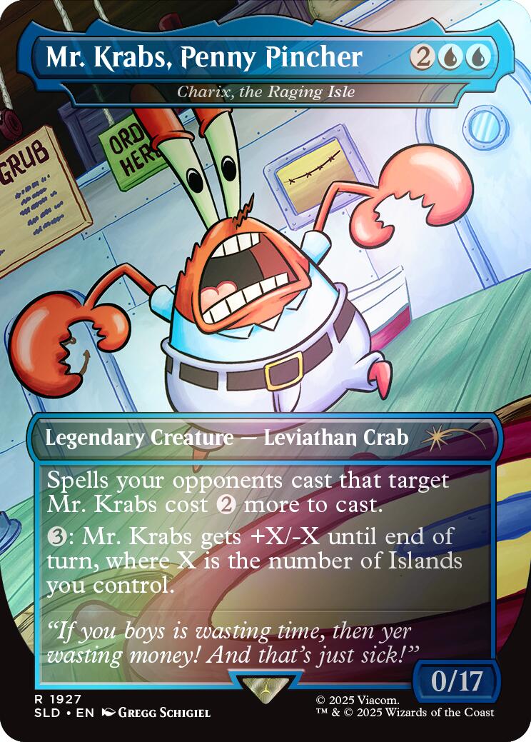 Mr. Krabs, Penny Pincher - Charix, the Raging Isle (Rainbow Foil) [Secret Lair Drop Series] | Odin's Place