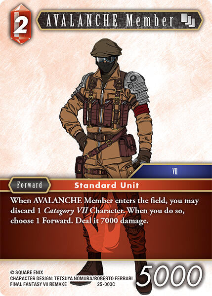 AVALANCHE Member [Tears of the Planet] | Odin's Place