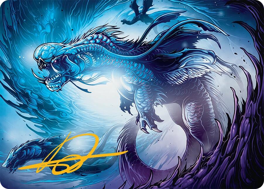 Roiling Dragonstorm Art Card (33/54) (Gold-Stamped Signature) [Tarkir: Dragonstorm Art Series] | Odin's Place