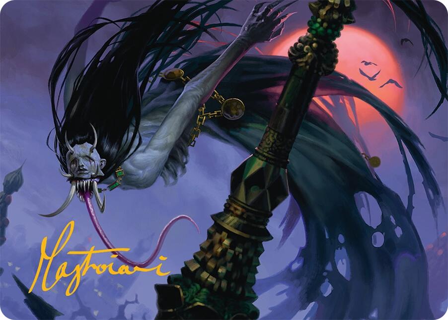 Qarsi Revenant Art Card (12/54) (Gold-Stamped Signature) [Tarkir: Dragonstorm Art Series] | Odin's Place