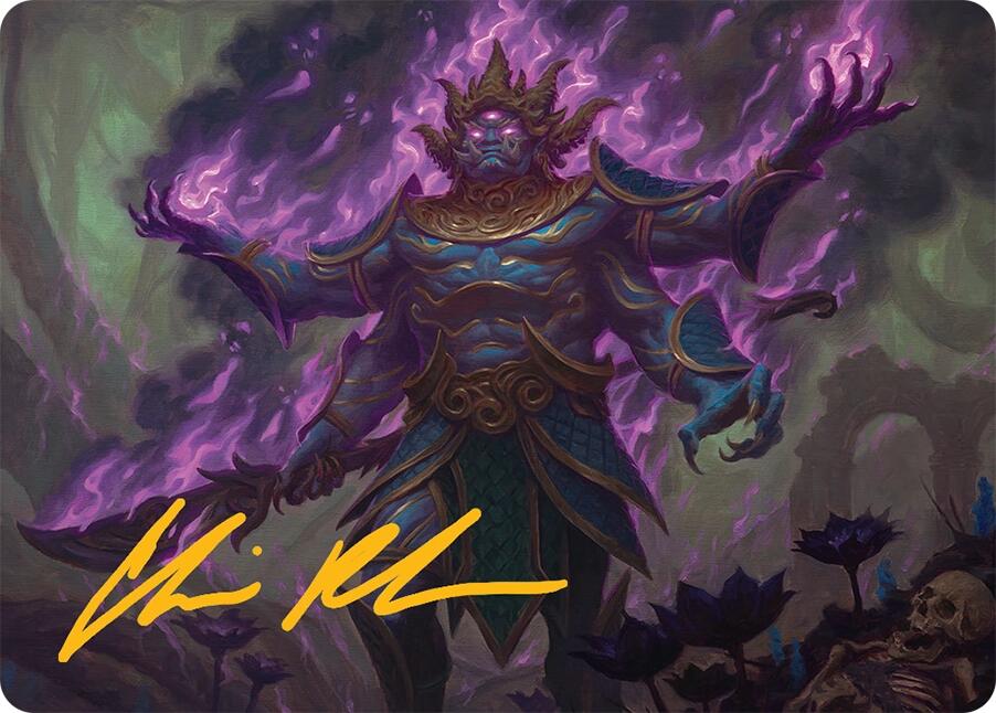 Rot-Curse Rakshasa Art Card (13/54) (Gold-Stamped Signature) [Tarkir: Dragonstorm Art Series] | Odin's Place