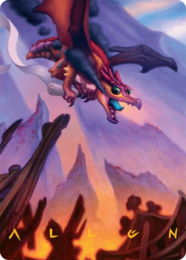 Scavenger Regent Art Card (45/54) (Gold-Stamped Signature) [Tarkir: Dragonstorm Art Series] | Odin's Place