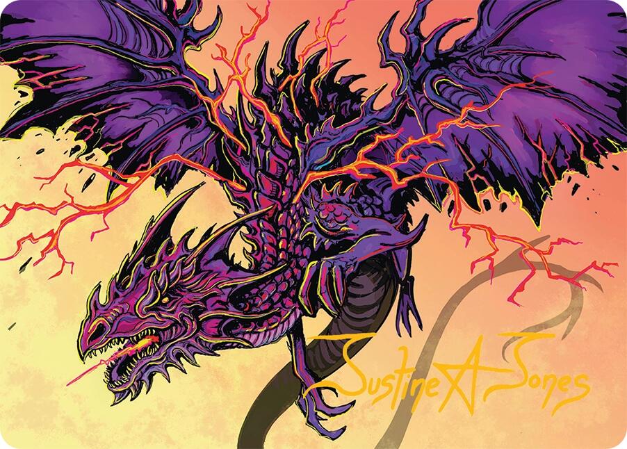 Stormshriek Feral Art Card (35/54) (Gold-Stamped Signature) [Tarkir: Dragonstorm Art Series] | Odin's Place