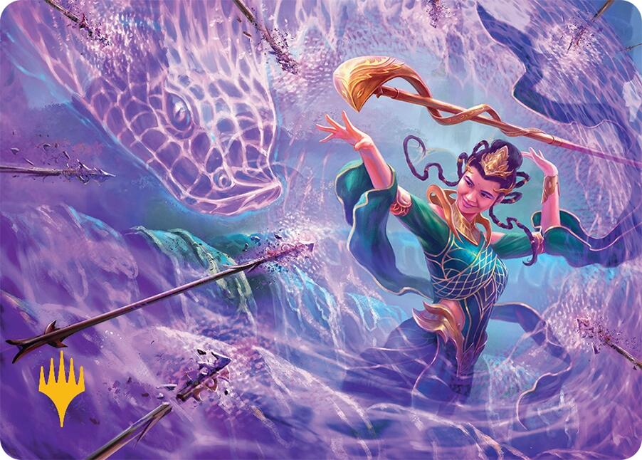 Snakeskin Veil Art Card (19/54) (Gold-Stamped Signature) [Tarkir: Dragonstorm Art Series] | Odin's Place