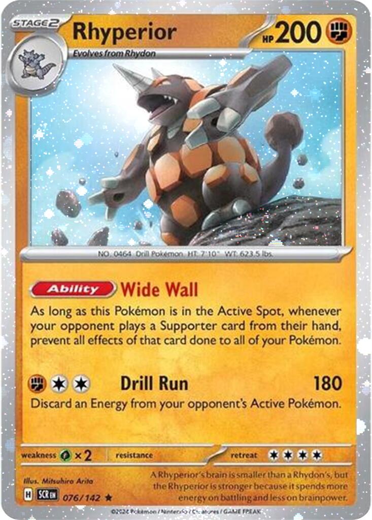 Rhyperior (076/142) (Cosmos Holo) [Scarlet & Violet: Stellar Crown] | Odin's Place