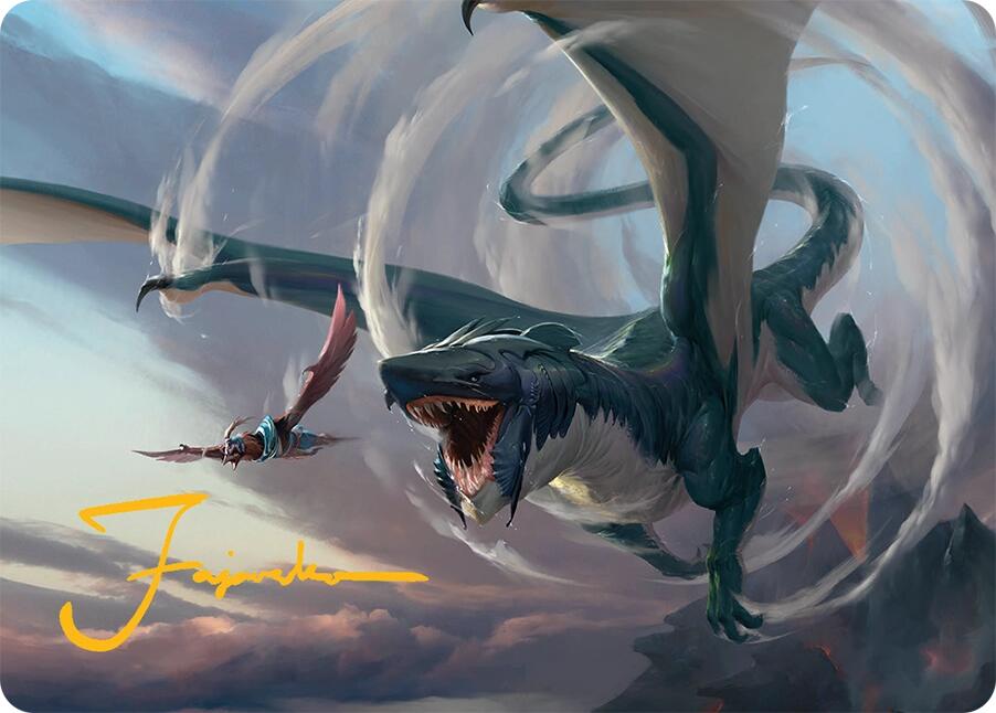 Whirlwing Stormbrood Art Card (27/54) (Gold-Stamped Signature) [Tarkir: Dragonstorm Art Series] | Odin's Place