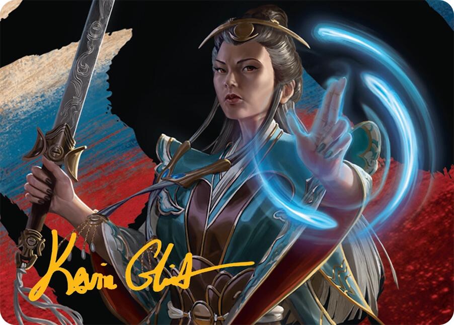 Narset, Jeskai Waymaster Art Card (44/54) (Gold-Stamped Signature) [Tarkir: Dragonstorm Art Series] | Odin's Place