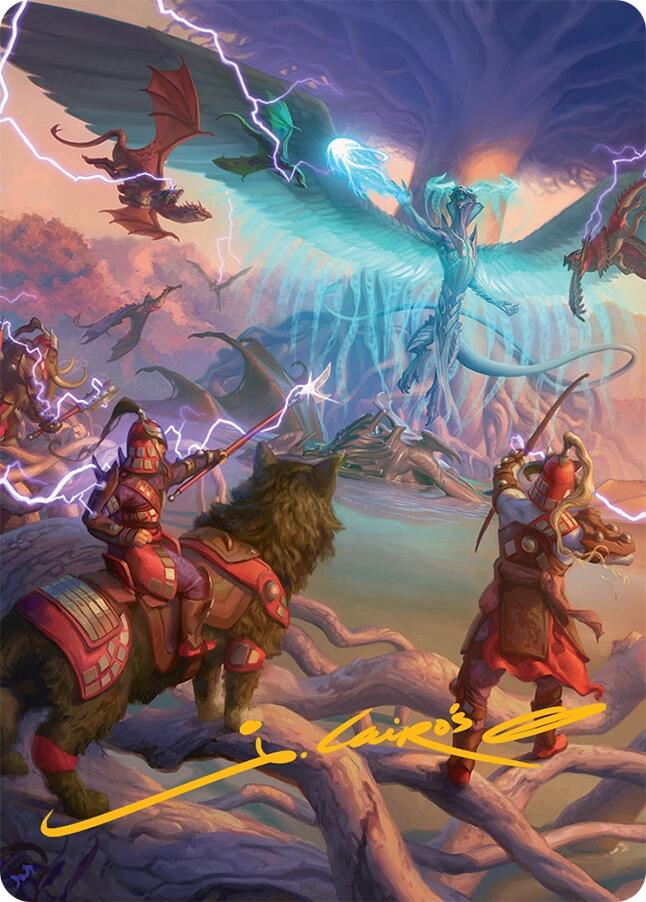 All-Out Assault Art Card (50/54) (Gold-Stamped Signature) [Tarkir: Dragonstorm Art Series] | Odin's Place