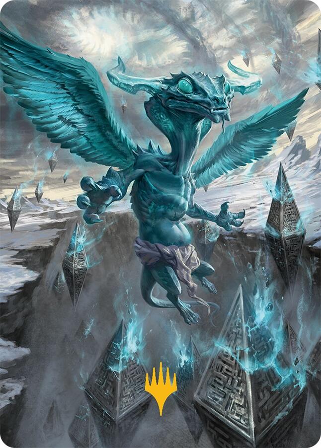 Ugin, Eye of the Storms Art Card (47/54) (Gold-Stamped Signature) [Tarkir: Dragonstorm Art Series] | Odin's Place