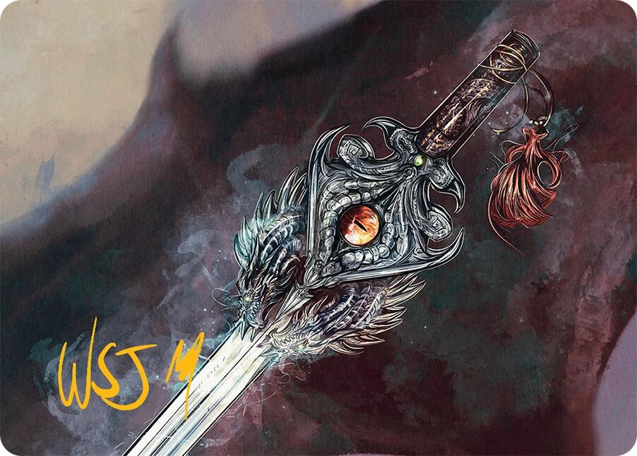 Dragonfire Blade Art Card (40/54) (Gold-Stamped Signature) [Tarkir: Dragonstorm Art Series] | Odin's Place