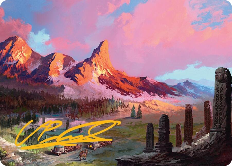 Rugged Highlands Art Card (29/54) (Gold-Stamped Signature) [Tarkir: Dragonstorm Art Series] | Odin's Place