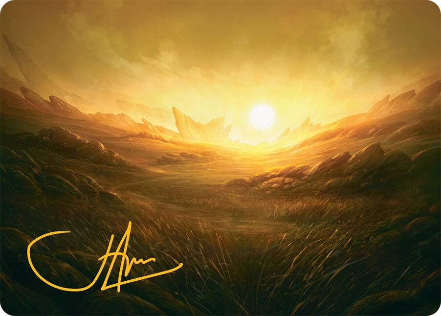 Plains Art Card (31/54) (Gold-Stamped Signature) [Tarkir: Dragonstorm Art Series] | Odin's Place