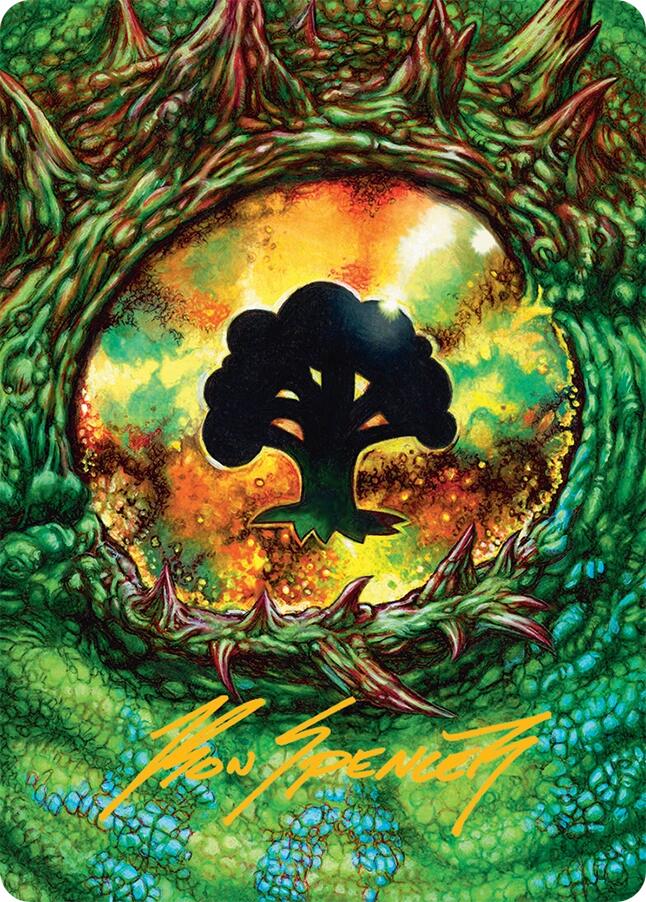 Forest Art Card (32/54) (Gold-Stamped Signature) [Tarkir: Dragonstorm Art Series] | Odin's Place