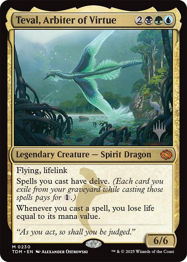 Teval, Arbiter of Virtue [Tarkir: Dragonstorm Promos] | Odin's Place