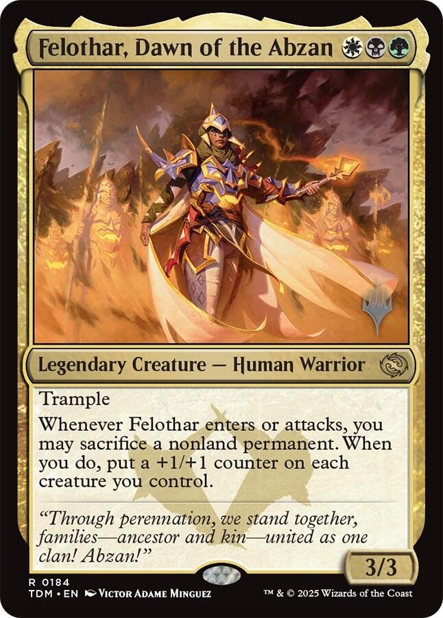 Felothar, Dawn of the Abzan [Tarkir: Dragonstorm Promos] | Odin's Place