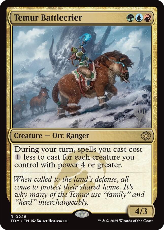 Temur Battlecrier [Tarkir: Dragonstorm Promos] | Odin's Place