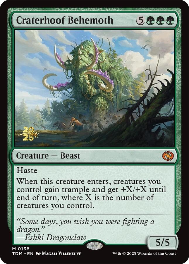 Craterhoof Behemoth [Tarkir: Dragonstorm Prerelease Promos] | Odin's Place