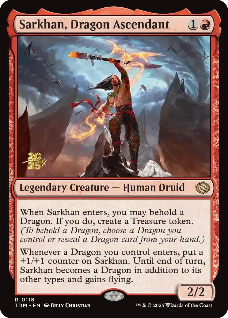 Sarkhan, Dragon Ascendant [Tarkir: Dragonstorm Prerelease Promos] | Odin's Place