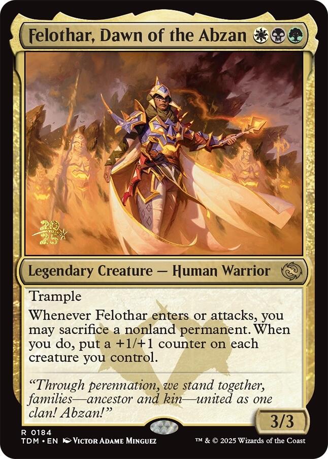 Felothar, Dawn of the Abzan [Tarkir: Dragonstorm Prerelease Promos] | Odin's Place