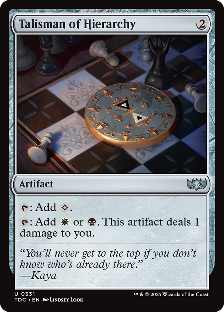 Talisman of Hierarchy [Tarkir: Dragonstorm Commander] | Odin's Place