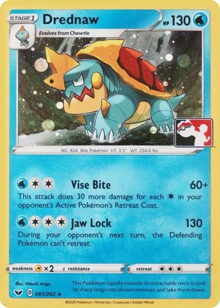 Drednaw (061/202) (Play Pokemon Promo) [League & Championship Cards] | Odin's Place