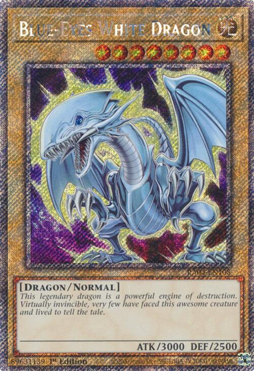 Blue-Eyes White Dragon (7th Art) [RA04-EN108] Platinum Secret Rare | Odin's Place