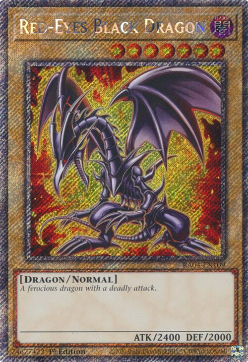 Red-Eyes Black Dragon (7th Art) [RA04-EN109] Platinum Secret Rare | Odin's Place