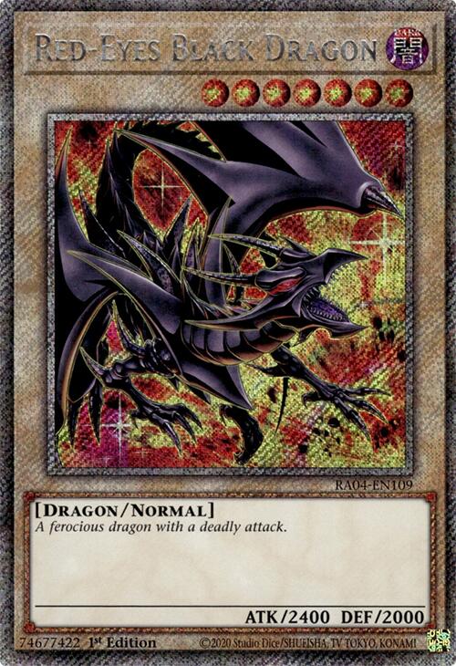 Red-Eyes Black Dragon (8th Art) [RA04-EN109] Platinum Secret Rare | Odin's Place