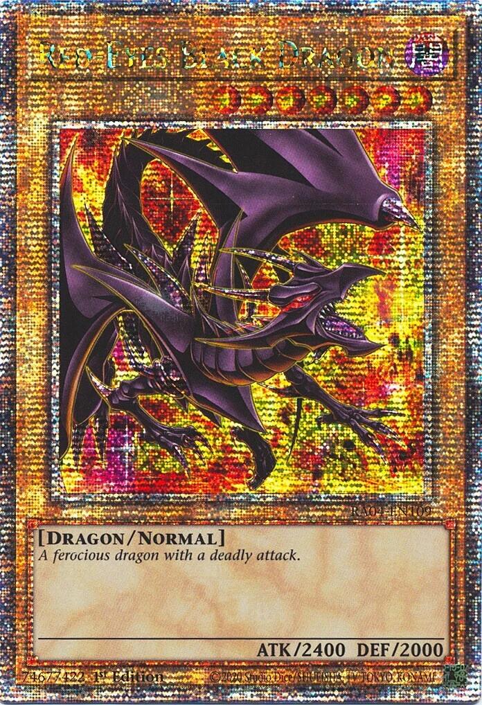 Red-Eyes Black Dragon (8th Art) [RA04-EN109] Quarter Century Secret Rare | Odin's Place