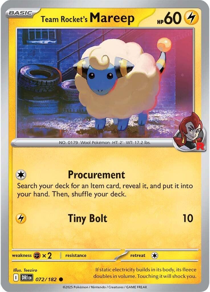 Team Rocket's Mareep (072/182) [Scarlet & Violet: Destined Rivals] | Odin's Place