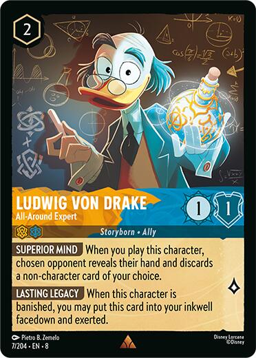 Ludwig Von Drake - All-Around Expert (7/204) [Reign of Jafar] | Odin's Place