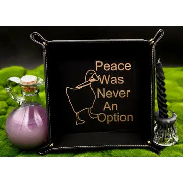 Triangle Treasury: Square Vegan Leatherette Dice Tray - Assorted Colors | Odin's Place