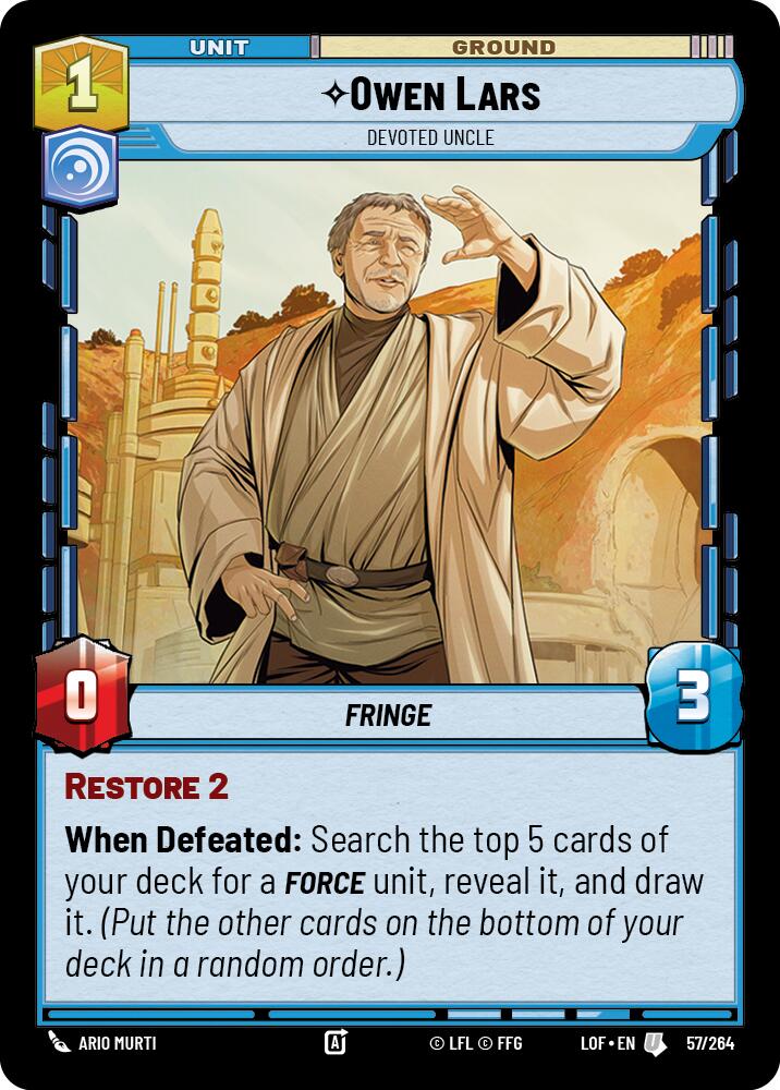 Owen Lars - Devoted Uncle (57/264) (57/264) [Legends of the Force] | Odin's Place