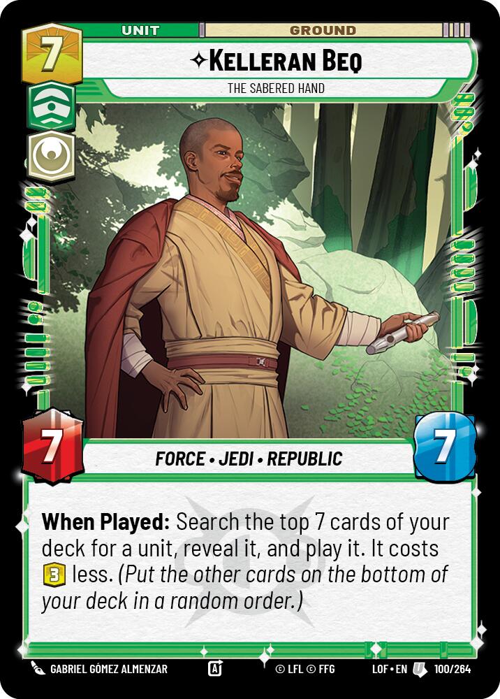 Kelleran Beq - The Sabered Hand (100/264) (100/264) [Legends of the Force] | Odin's Place