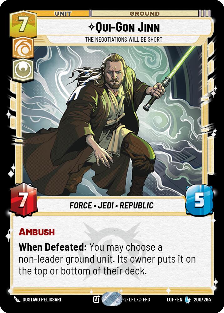 Qui-Gon Jinn - The Negotiations Will Be Short (200/264) (200/264) [Legends of the Force] | Odin's Place