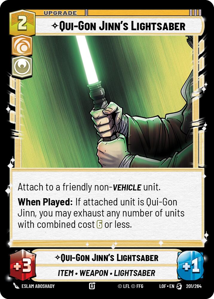 Qui-Gon Jinn's Lightsaber (201/264) (201/264) [Legends of the Force] | Odin's Place