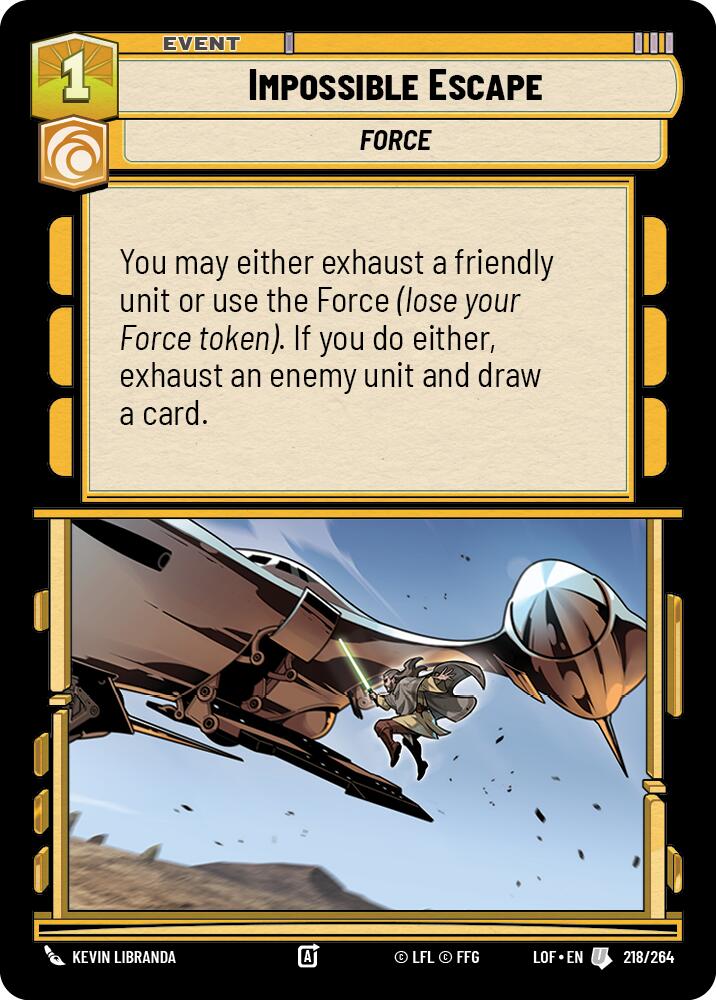 Impossible Escape (218/264) (218/264) [Legends of the Force] | Odin's Place