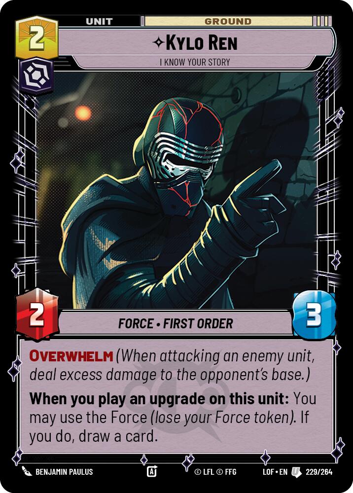 Kylo Ren - I Know Your Story (229/264) (229/264) [Legends of the Force] | Odin's Place