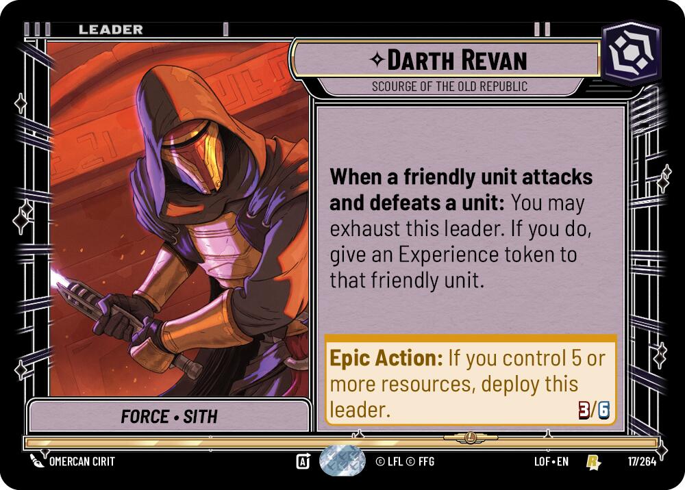 Darth Revan - Scourge of the Old Republic (017/264) (017/264) [Legends of the Force] | Odin's Place