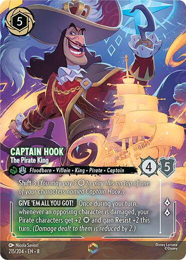 Captain Hook - The Pirate King (Enchanted) (215/204) [Reign of Jafar] | Odin's Place