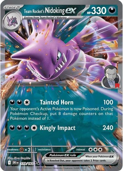 Team Rocket's Nidoking ex (119/182) [Scarlet & Violet: Destined Rivals] | Odin's Place