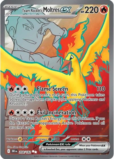 Team Rocket's Moltres ex (208/182) [Scarlet & Violet: Destined Rivals] | Odin's Place
