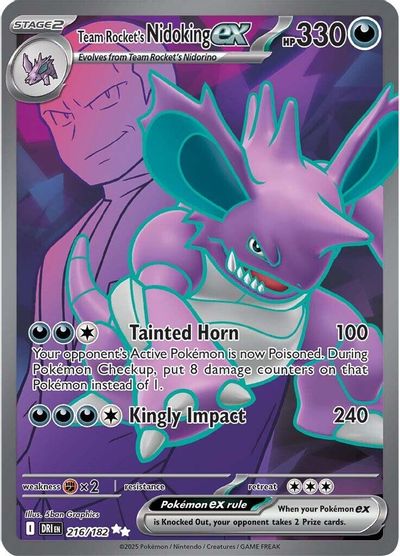 Team Rocket's Nidoking ex (216/182) [Scarlet & Violet: Destined Rivals] | Odin's Place