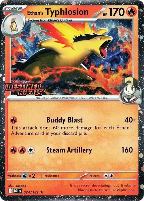 Ethan's Typhlosion (034/182) (Destined Rivals Stamp) [Scarlet & Violet: Destined Rivals] | Odin's Place