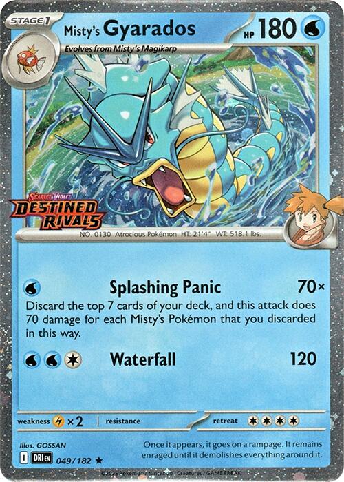Misty's Gyarados (049/182) (Destined Rivals Stamp) [Scarlet & Violet: Destined Rivals] | Odin's Place