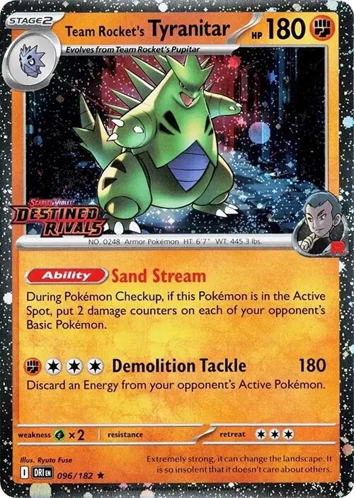 Team Rocket's Tyranitar (096/182) (Destined Rivals Stamp) [Scarlet & Violet: Destined Rivals] | Odin's Place