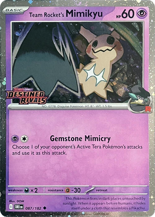 Team Rocket's Mimikyu (087/182) (Destined Rivals Stamp) [Scarlet & Violet: Destined Rivals] | Odin's Place