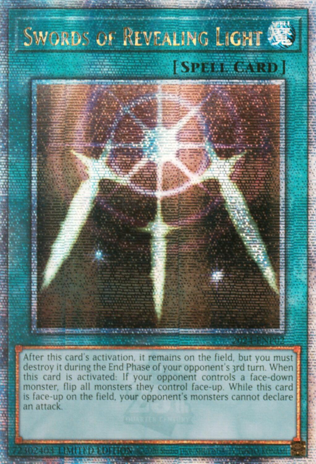 Swords of Revealing Light [2024-ENP02] Quarter Century Secret Rare | Odin's Place