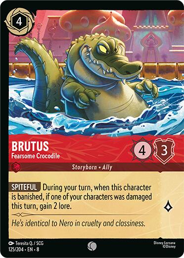 Brutus - Fearsome Crocodile (Cold Foil) (125/204) [Reign of Jafar] | Odin's Place