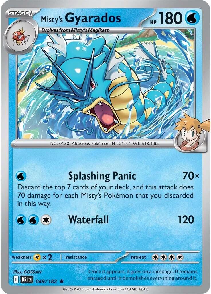 Misty's Gyarados (049/182) (Deck Exclusive) [Scarlet & Violet: Destined Rivals] | Odin's Place